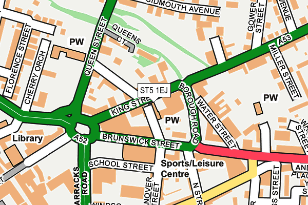 ST5 1EJ map - OS OpenMap – Local (Ordnance Survey)