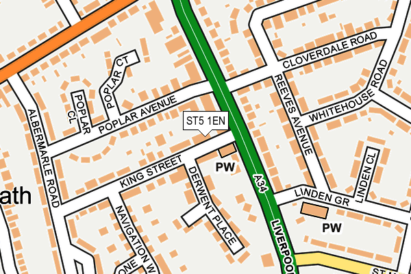 ST5 1EN map - OS OpenMap – Local (Ordnance Survey)