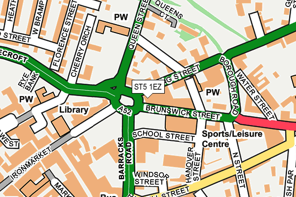 ST5 1EZ map - OS OpenMap – Local (Ordnance Survey)