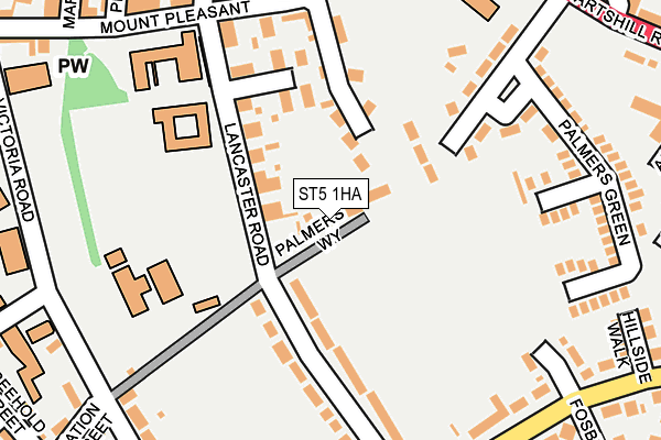 ST5 1HA map - OS OpenMap – Local (Ordnance Survey)