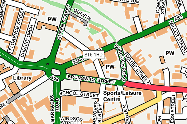 ST5 1HD map - OS OpenMap – Local (Ordnance Survey)