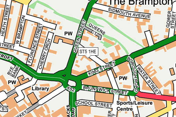 ST5 1HE map - OS OpenMap – Local (Ordnance Survey)
