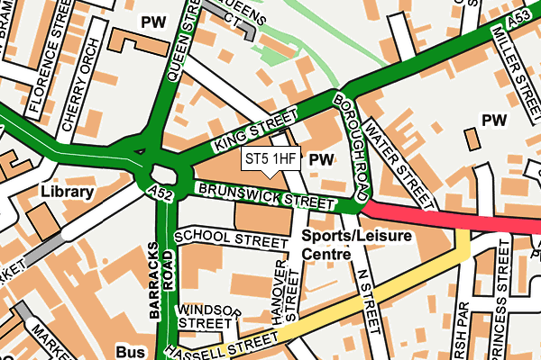ST5 1HF map - OS OpenMap – Local (Ordnance Survey)