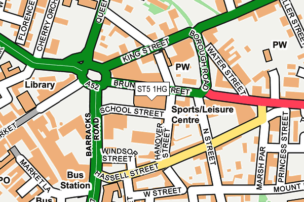 ST5 1HG map - OS OpenMap – Local (Ordnance Survey)