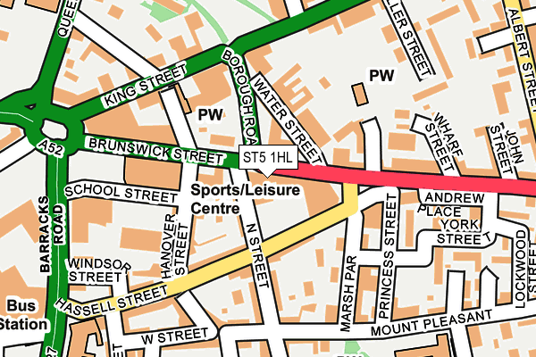 ST5 1HL map - OS OpenMap – Local (Ordnance Survey)