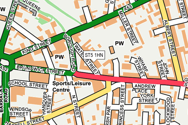 ST5 1HN map - OS OpenMap – Local (Ordnance Survey)