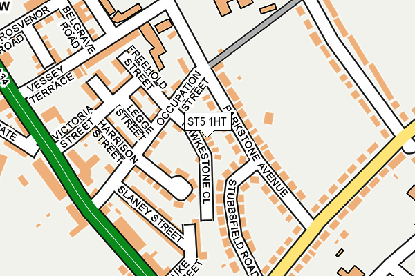 ST5 1HT map - OS OpenMap – Local (Ordnance Survey)