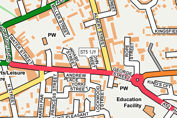 ST5 1JY map - OS OpenMap – Local (Ordnance Survey)