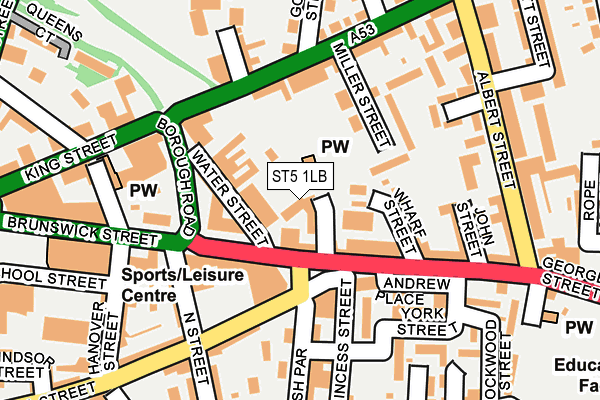ST5 1LB map - OS OpenMap – Local (Ordnance Survey)