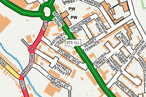 ST5 1LL map - OS OpenMap – Local (Ordnance Survey)