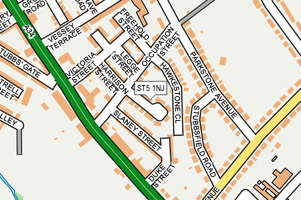 ST5 1NJ map - OS OpenMap – Local (Ordnance Survey)