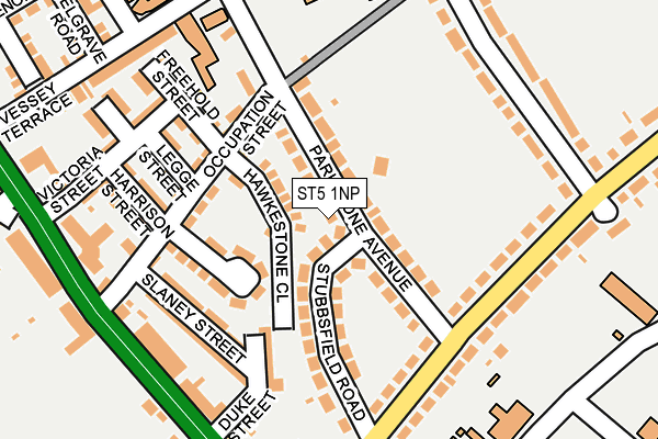 ST5 1NP map - OS OpenMap – Local (Ordnance Survey)