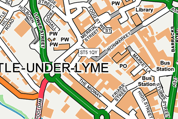 ST5 1QY map - OS OpenMap – Local (Ordnance Survey)