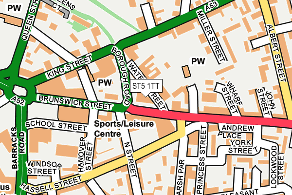 ST5 1TT map - OS OpenMap – Local (Ordnance Survey)