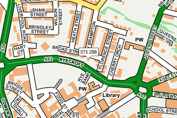 ST5 2BB map - OS OpenMap – Local (Ordnance Survey)
