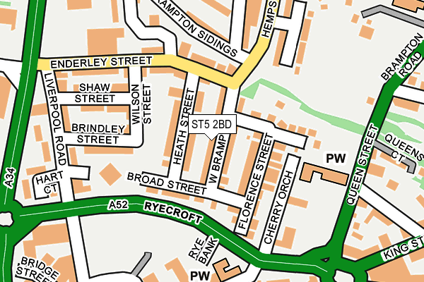ST5 2BD map - OS OpenMap – Local (Ordnance Survey)