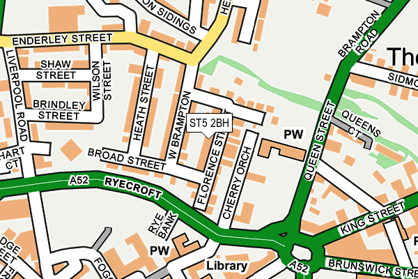 ST5 2BH map - OS OpenMap – Local (Ordnance Survey)