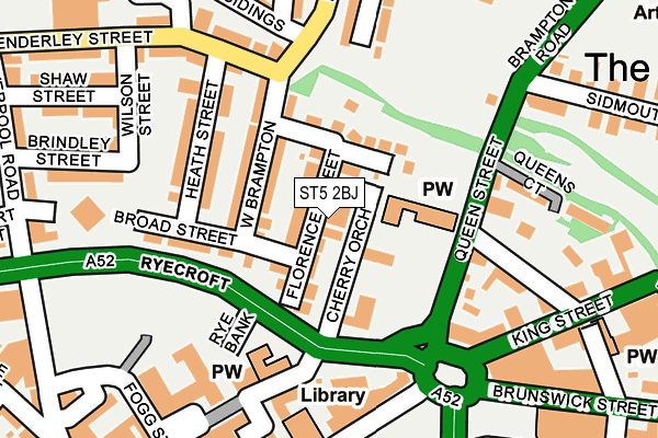 ST5 2BJ map - OS OpenMap – Local (Ordnance Survey)