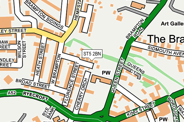 ST5 2BN map - OS OpenMap – Local (Ordnance Survey)