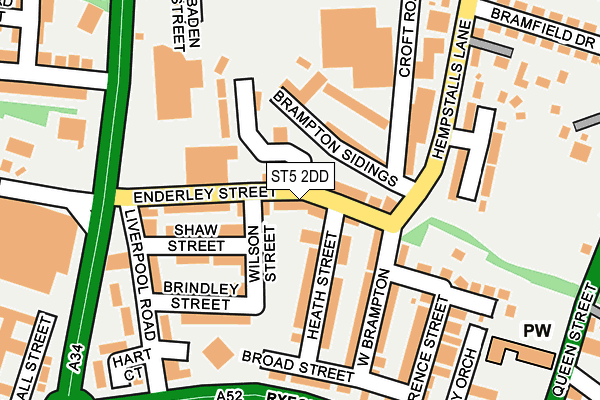 ST5 2DD map - OS OpenMap – Local (Ordnance Survey)