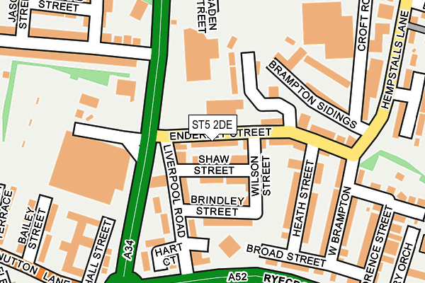 ST5 2DE map - OS OpenMap – Local (Ordnance Survey)