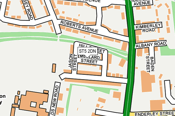 ST5 2DN map - OS OpenMap – Local (Ordnance Survey)