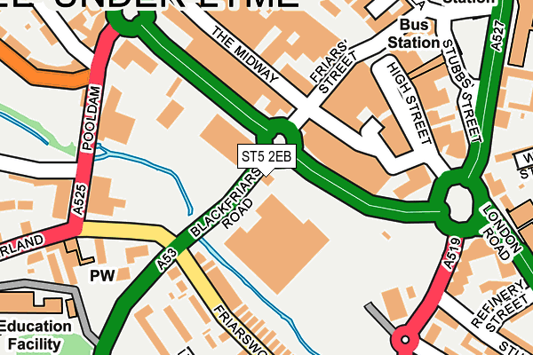 ST5 2EB map - OS OpenMap – Local (Ordnance Survey)