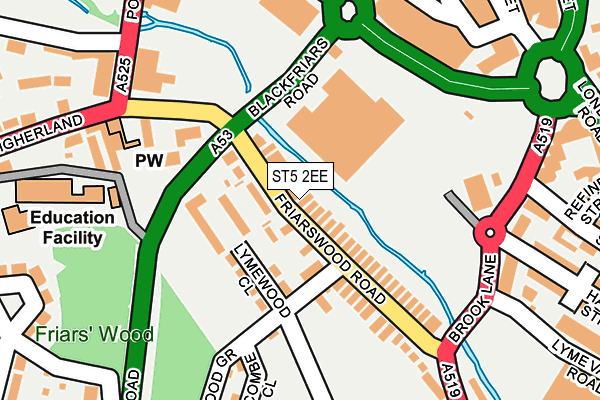 ST5 2EE map - OS OpenMap – Local (Ordnance Survey)