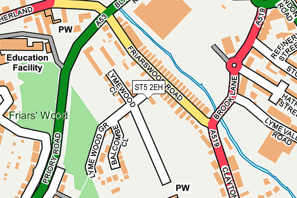 ST5 2EH map - OS OpenMap – Local (Ordnance Survey)
