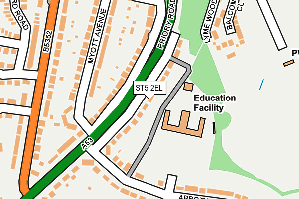 ST5 2EL map - OS OpenMap – Local (Ordnance Survey)