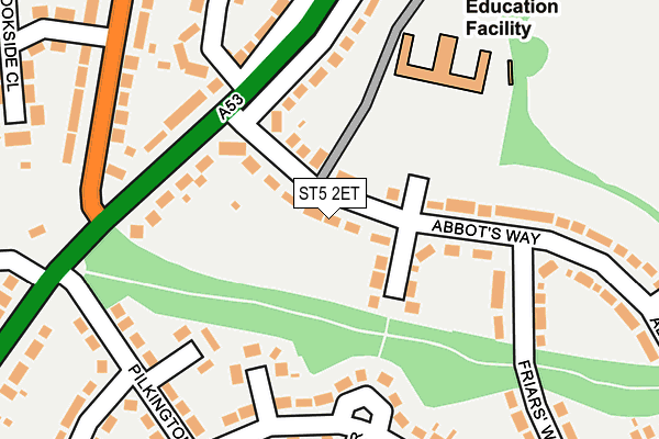 ST5 2ET map - OS OpenMap – Local (Ordnance Survey)