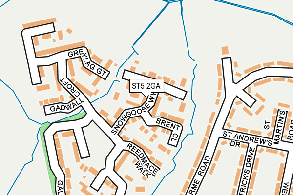 ST5 2GA map - OS OpenMap – Local (Ordnance Survey)