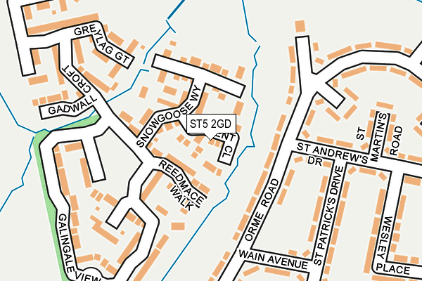 ST5 2GD map - OS OpenMap – Local (Ordnance Survey)