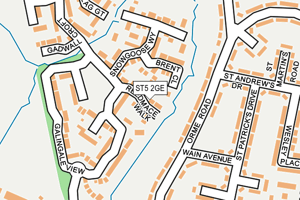 ST5 2GE map - OS OpenMap – Local (Ordnance Survey)