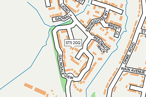 ST5 2GQ map - OS OpenMap – Local (Ordnance Survey)