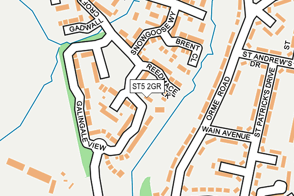 ST5 2GR map - OS OpenMap – Local (Ordnance Survey)