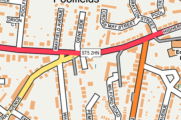 ST5 2HN map - OS OpenMap – Local (Ordnance Survey)