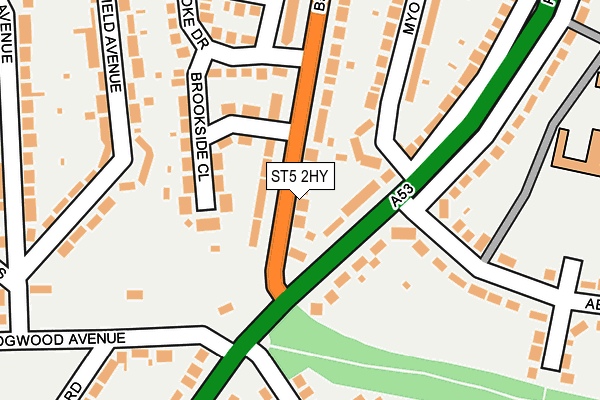 ST5 2HY map - OS OpenMap – Local (Ordnance Survey)