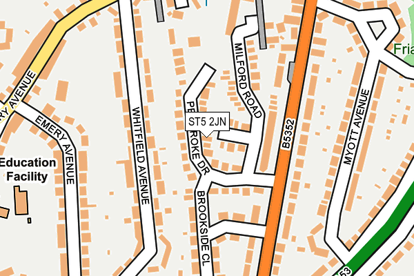 ST5 2JN map - OS OpenMap – Local (Ordnance Survey)