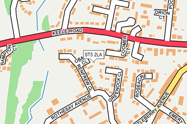 ST5 2LA map - OS OpenMap – Local (Ordnance Survey)