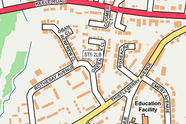 ST5 2LB map - OS OpenMap – Local (Ordnance Survey)