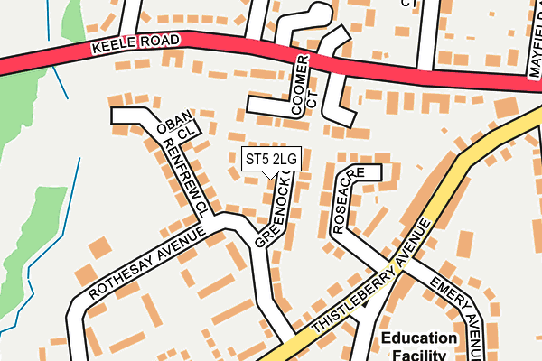 ST5 2LG map - OS OpenMap – Local (Ordnance Survey)