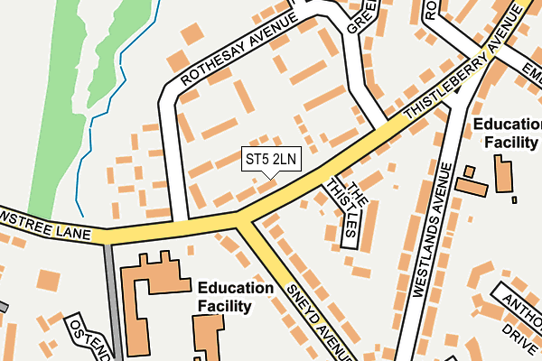 ST5 2LN map - OS OpenMap – Local (Ordnance Survey)