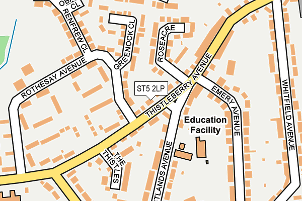 ST5 2LP map - OS OpenMap – Local (Ordnance Survey)