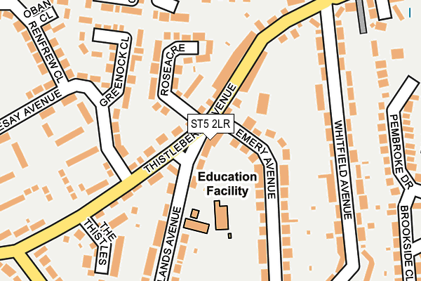 ST5 2LR map - OS OpenMap – Local (Ordnance Survey)