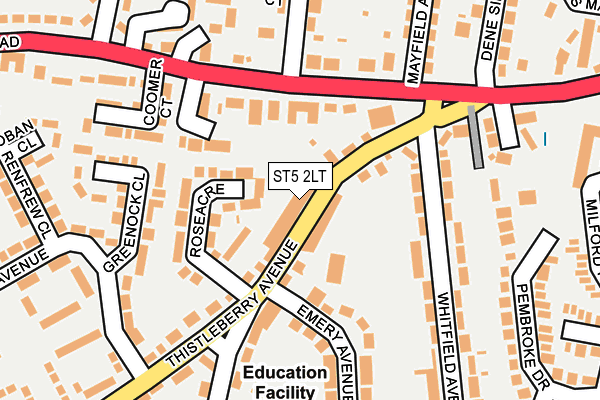 ST5 2LT map - OS OpenMap – Local (Ordnance Survey)