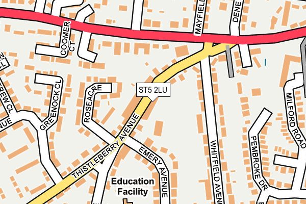 ST5 2LU map - OS OpenMap – Local (Ordnance Survey)