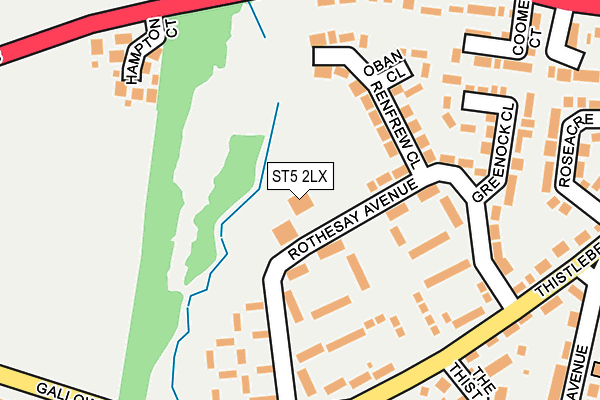 ST5 2LX map - OS OpenMap – Local (Ordnance Survey)