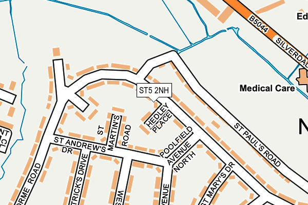 ST5 2NH map - OS OpenMap – Local (Ordnance Survey)