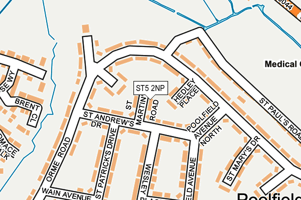 ST5 2NP map - OS OpenMap – Local (Ordnance Survey)